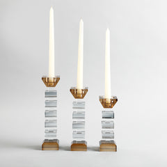 Alvaro Crystal Candle Holder Small