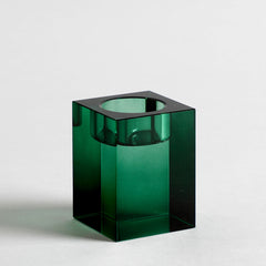 Cynthia Green Crystal Candle Holder