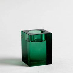 Cynthia Green Crystal Candle Holder