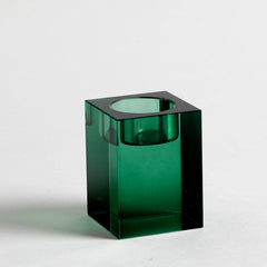 Cynthia Green Crystal Candle Holder