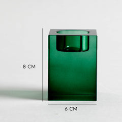 Cynthia Green Crystal Candle Holder