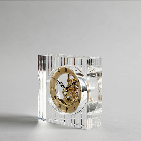 Vesper Gold Crystal Clock