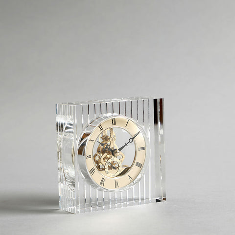 Vesper Gold Crystal Clock