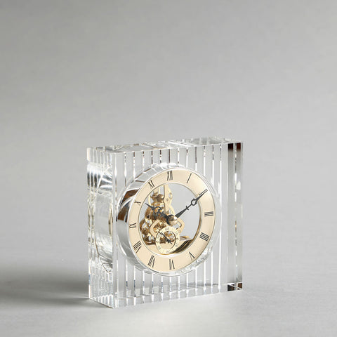 Vesper Gold Crystal Clock