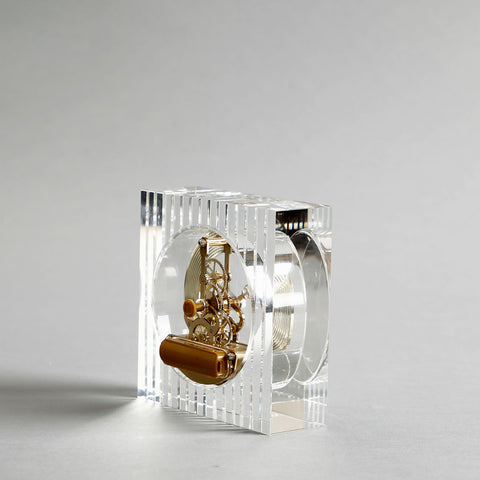 Vesper Gold Crystal Clock