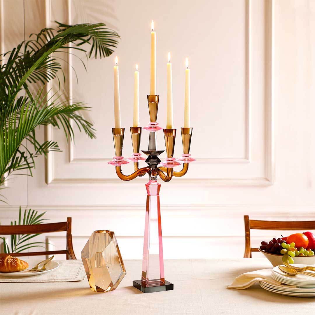 Sharyn 5-Arms Crystal Candelabra