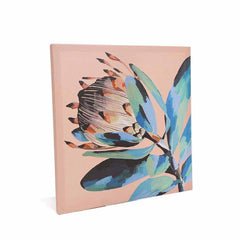 Ambrosia Turquoise Flower Wall Art S/4