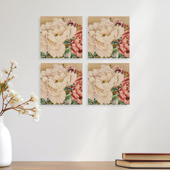 Julia Flower Bunch Wall Art S/4