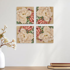 Julia Flower Bunch Wall Art S/4