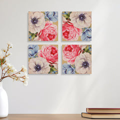 Calix Camellia Flower Wall Art S/4