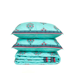 Erica Green Quilt With Sham Set