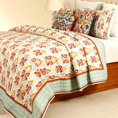 Stuvan Printed Quilt With Sham Set