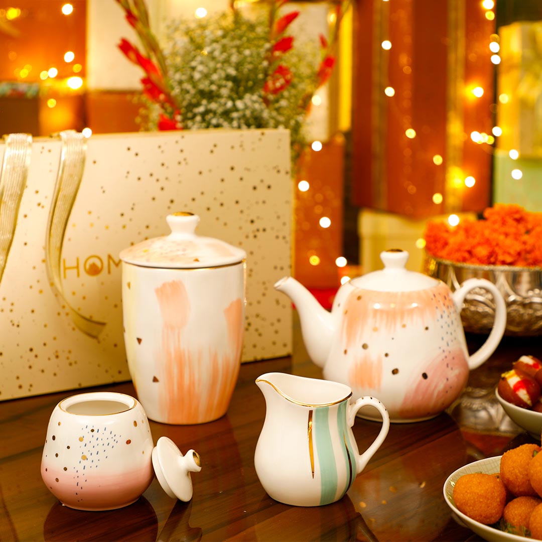 Blush Tea Pot Gift Set