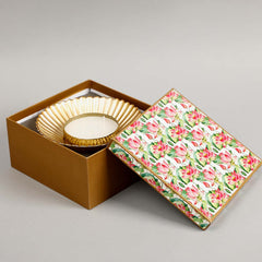Aurum Deco Bowl With Gold Candle Gift Set