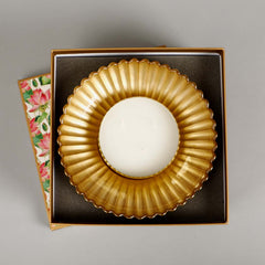 Aurum Deco Bowl With Gold Candle Gift Set