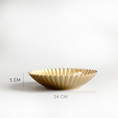 Aurum Deco Bowl With Gold Candle Gift Set