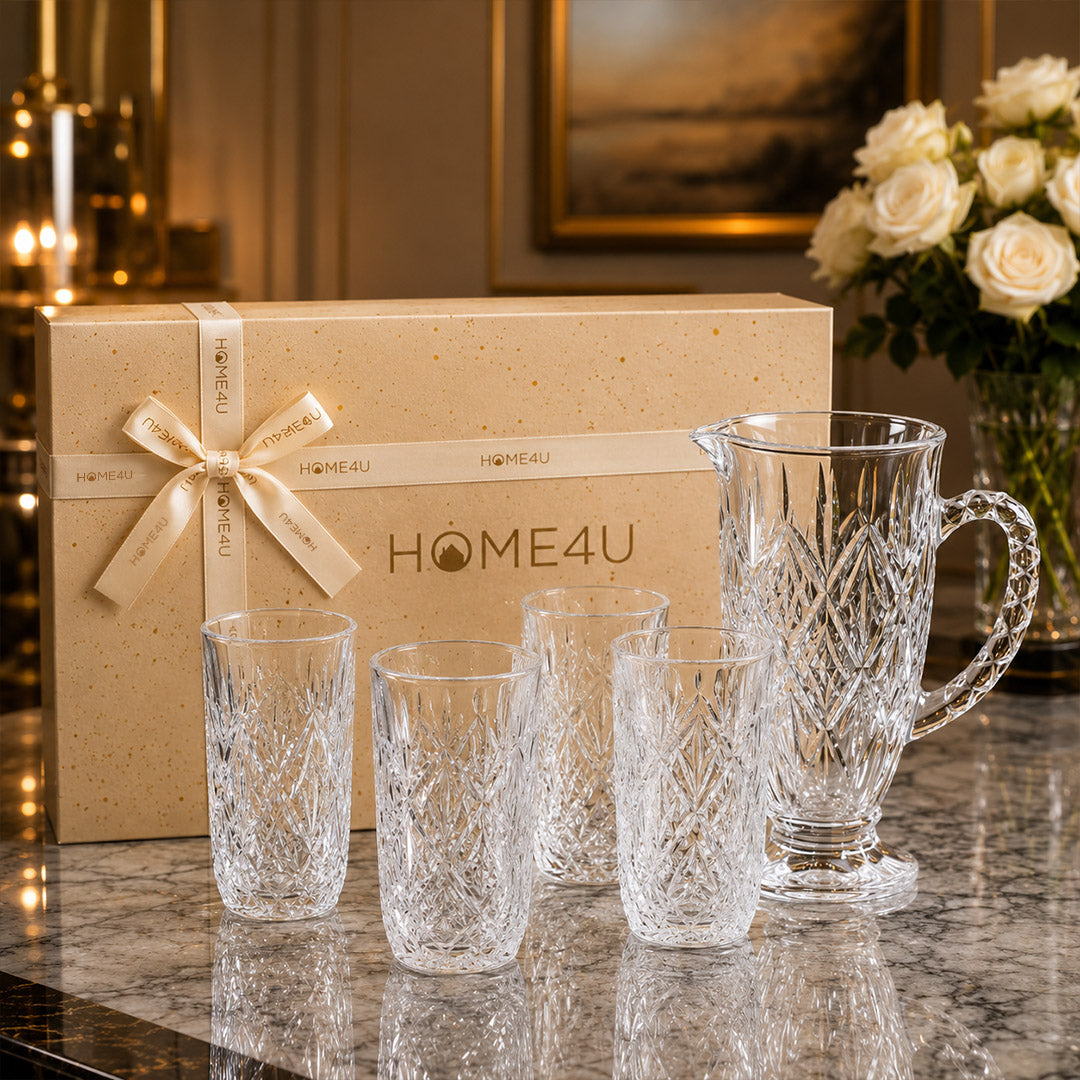 Dupio Crystal Carafe With 4 Glasses Set