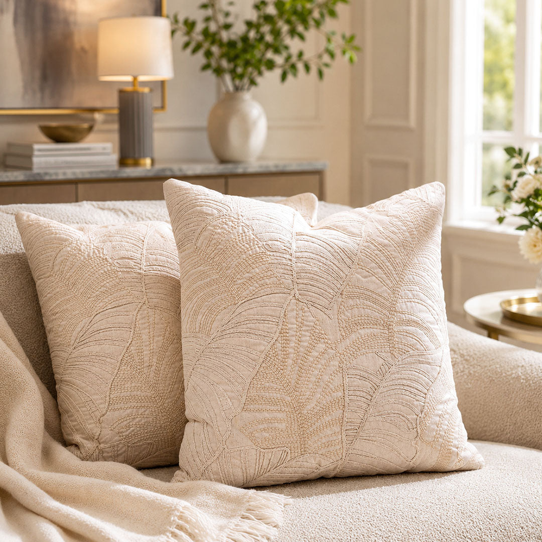 Serene Embroidered Cushion Cover