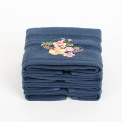 Araceli Blue Face Towel set of 4
