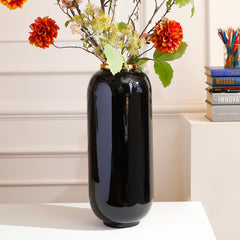 Midnight Black Tall Vase