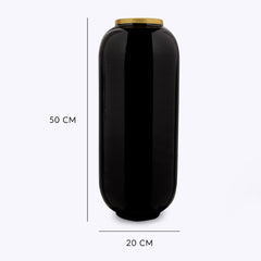 Midnight Black Tall Vase