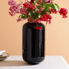 Midnight Black Short Vase