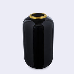 Midnight Black Short Vase