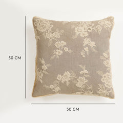 Emilia Floral Embroidered Cushion Cover