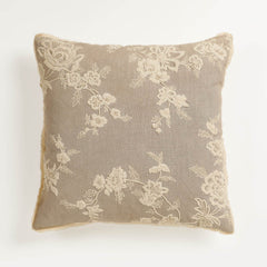 Emilia Floral Embroidered Cushion Cover