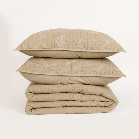 Whimsy Embroidered Bedspread With Sham Set