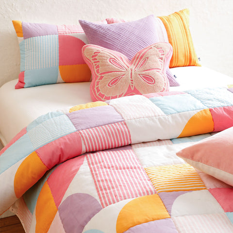 Archtripe Quilt and Pillow Cover Set