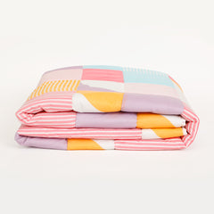 Archtripe Quilt and Pillow Cover Set