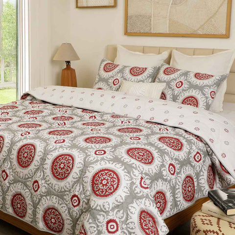 Suzani Quilt and Sham Set of 2