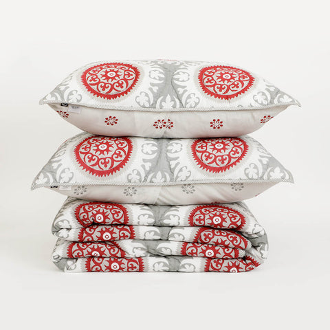 Suzani Quilt and Sham Set of 2