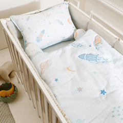 Galaxy Cot Set With 1 Quilt, 2 Bolster & 1 Pillow