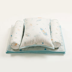 Galaxy Cot Set With 1 Quilt, 2 Bolster & 1 Pillow