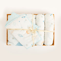 Galaxy Cot Set With 1 Quilt, 2 Bolster & 1 Pillow