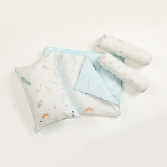 Galaxy Cot Set With 1 Quilt, 2 Bolster & 1 Pillow