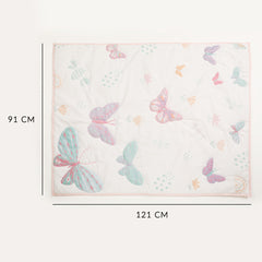 Butterfly Cot Set With 1 Quilt, 2 Bolster & 1 Pillow
