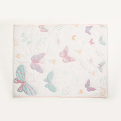 Butterfly Cot Set With 1 Quilt, 2 Bolster & 1 Pillow