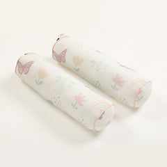 Butterfly Cot Set With 1 Quilt, 2 Bolster & 1 Pillow