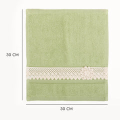 Belle Green Face Towel S/4