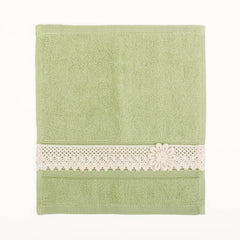 Belle Green Face Towel S/4