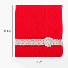 Belle Red Face Towel S/4