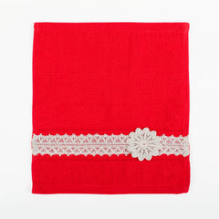 Belle Red Face Towel S/4