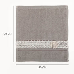 Belle Grey Face Towel S/4