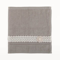 Belle Grey Face Towel S/4