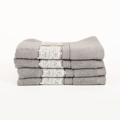 Belle Grey Face Towel S/4