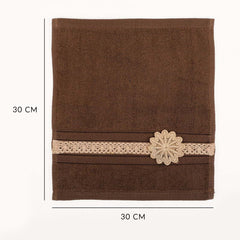 Belle Brown Face Towel S/4