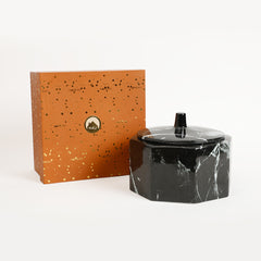 Octagonal Bl Marble Gift Box